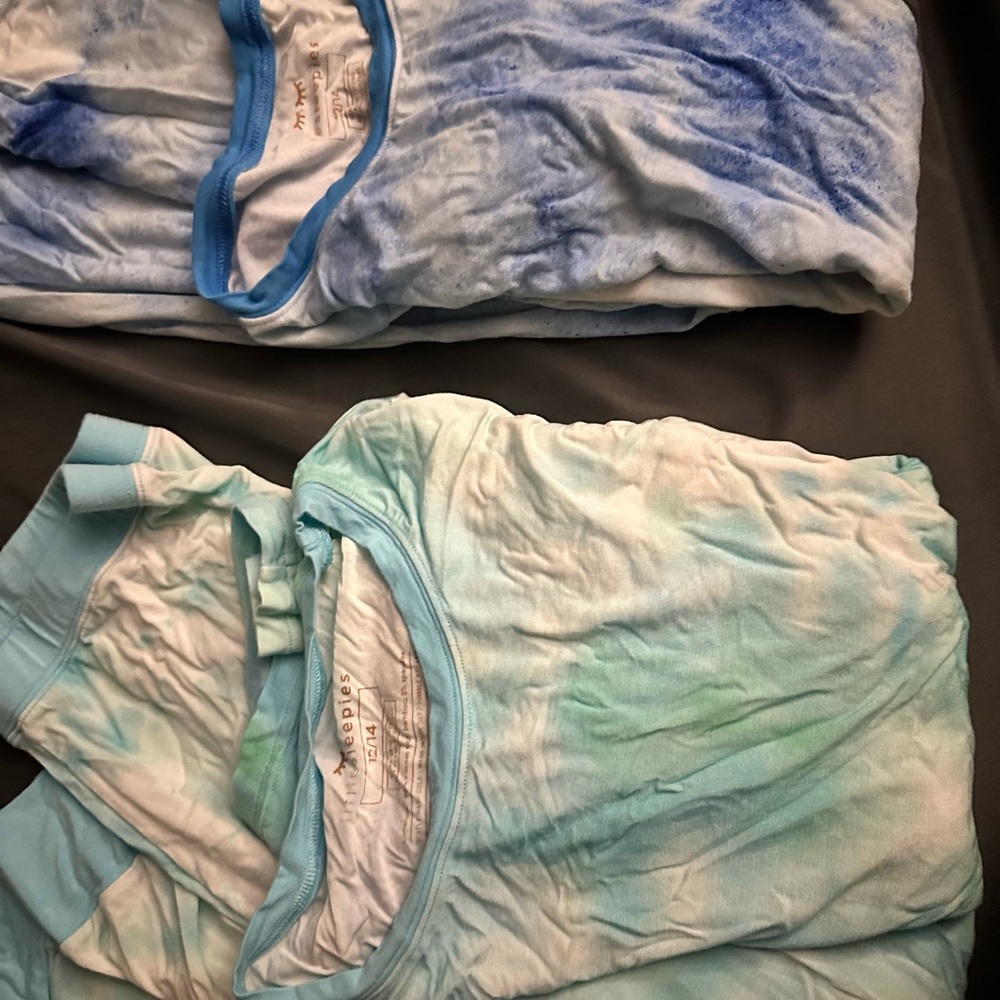 Little Sleepies Blue and Green Pajama Sets